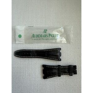 Audemars Piguet OEM‎ Genuine Allig.strap Black mat light padded